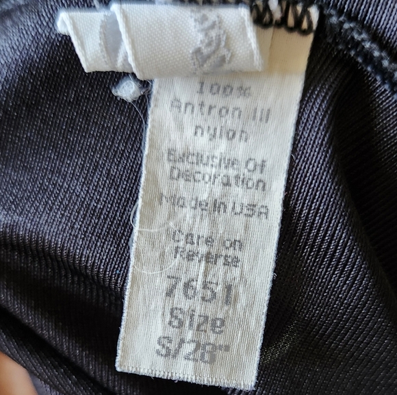 Vintage Black Slip Skirt Lace Trim Side Slit Size Small - Picture 6 of 9